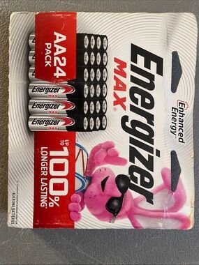 Max AA Batteries Pack of 24 - Pink Accent Packaging